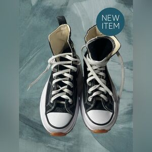 Size 6.5 Men’s 8. W- Converse Run Star Hike High Top Platform Black Worn Once